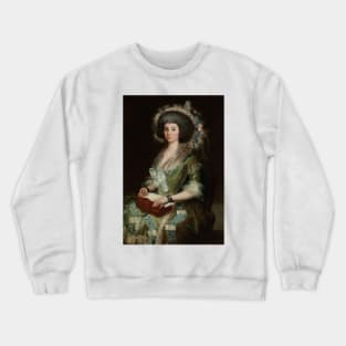 Portrait of Senora Cean Bermudez by Francisco Goya Crewneck Sweatshirt